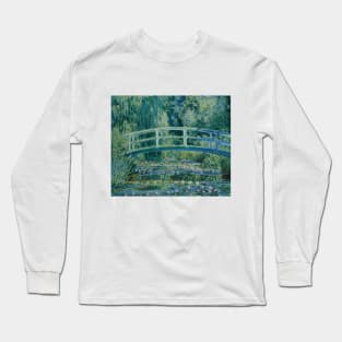 The Japanese Bridge by Claude Monet Long Sleeve T-Shirt